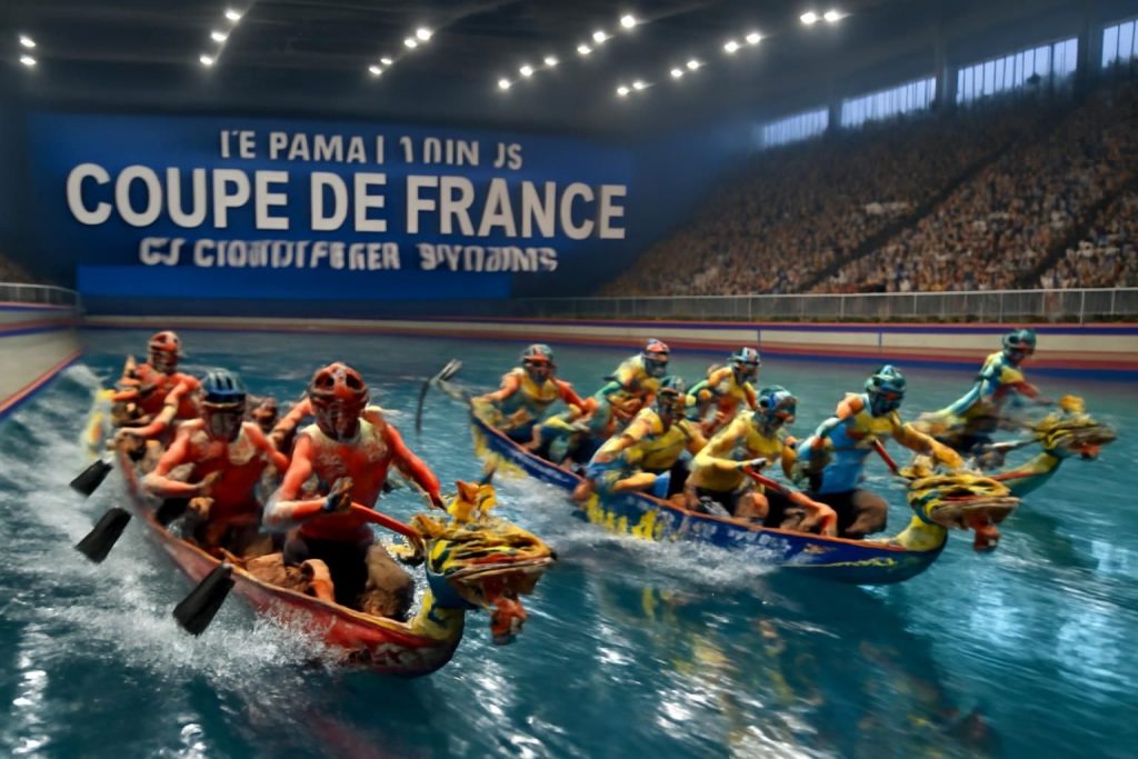 assistez à la grande finale passionnante de la coupe de france de dragon boat en salle, un événement sportif spectaculaire réunissant les meilleurs équipages pour une compétition intense et pleine d'énergie.